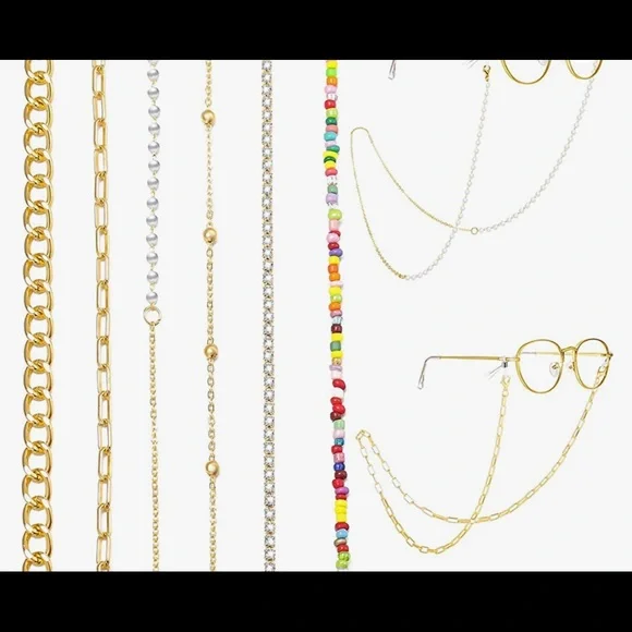 NWT 6 PCS Glasses/Mask Chain for Women, NEW IN ORIGINAL PACKAGE, MULTIPURPOSE - Picture 5 of 5